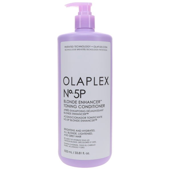 Olaplex No.4p Blonde Enhancer Toning Shampoo 33.8 oz & No. 5P Blonde Enhancer Toning Conditioner 33.8 oz Combo Pack