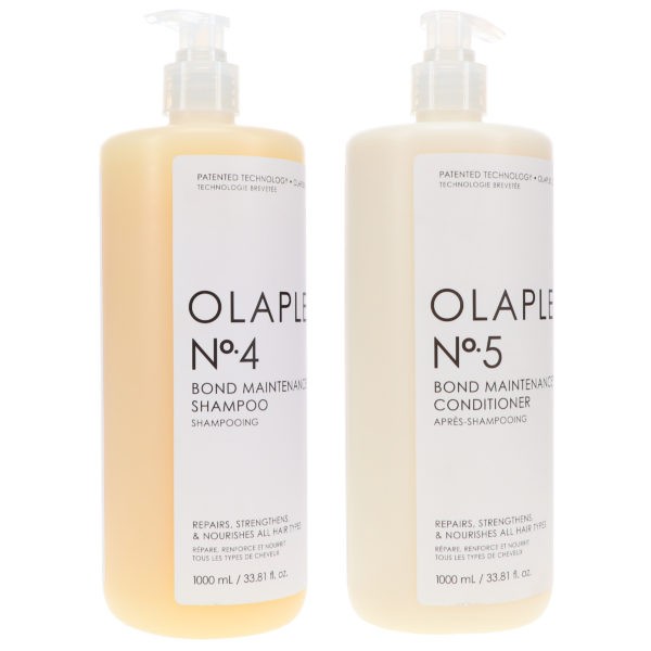 Olaplex No.4 Bond Maintenance Shampoo 33.8 oz & No.5 Conditioner 33.8 oz Combo Pack