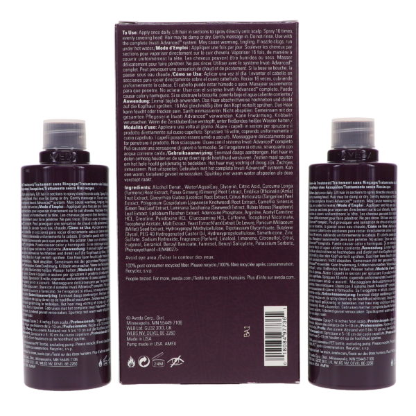 Aveda Invati Advanced box set of 2 refills Scalp Revitalizer 5 oz. each + pump