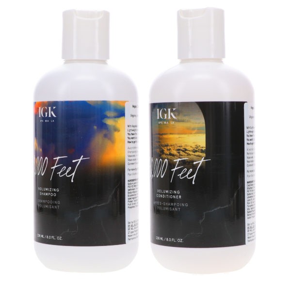 IGK 30,000 Feet Volume Shampoo 8 oz & 30,000 Feet Volume Conditioner 8 oz Combo Pack