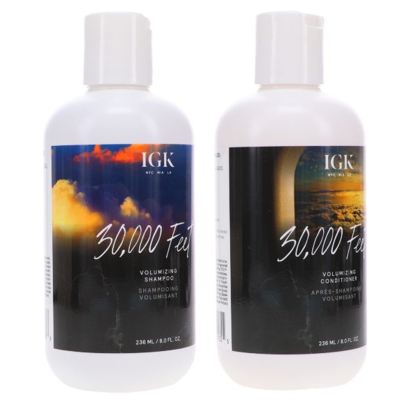 IGK 30,000 Feet Volume Shampoo 8 oz & 30,000 Feet Volume Conditioner 8 oz Combo Pack