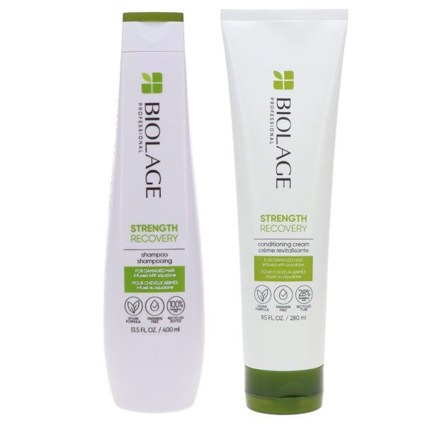 Matrix Biolage Strength Recovery Shampoo 13.5 oz & Biolage Strength Recovery Conditioning Cream 9.5 oz Combo Pack