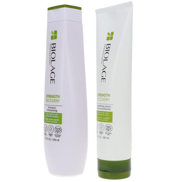 Matrix Biolage Strength Recovery Shampoo 13.5 oz & Biolage Strength Recovery Conditioning Cream 9.5 oz Combo Pack