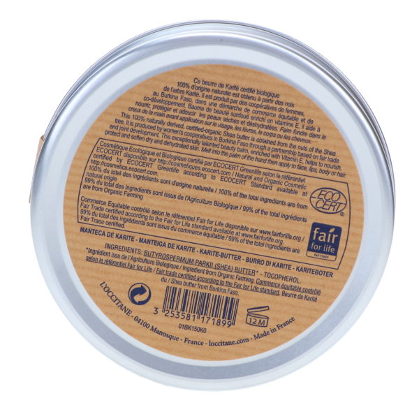 L'Occitane Certified Organic* Pure Shea Butter 5.2 oz