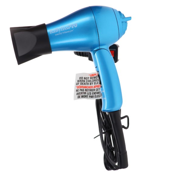 BaBylissPRO Nano Titanium Travel Dryer Blue