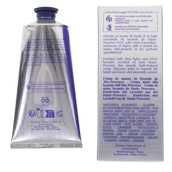 L'Occitane Lavender Hand Cream 2.6 oz