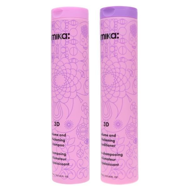 Amika 3D Volume Plus Thickening Shampoo 10.1 oz & Conditioner 10.1 oz Combo Pack