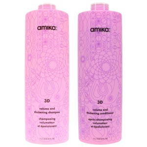 Amika 3D Volume Plus Thickening Shampoo 33.8 oz & Conditioner 33.8 oz Combo Pack
