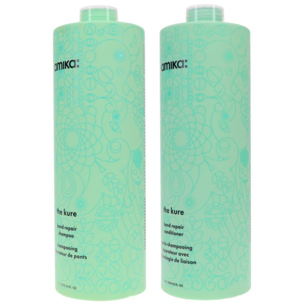 Amika The Kure Repair Shampoo 33.8 oz & Conditioner 33.8 oz Combo Pack