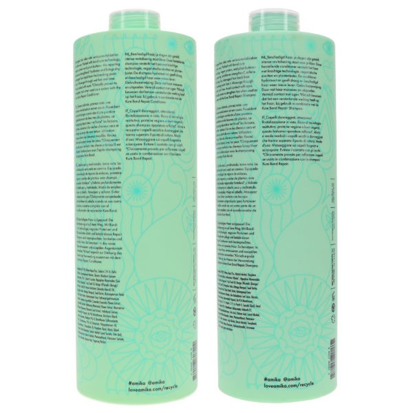 Amika The Kure Repair Shampoo 33.8 oz & Conditioner 33.8 oz Combo Pack