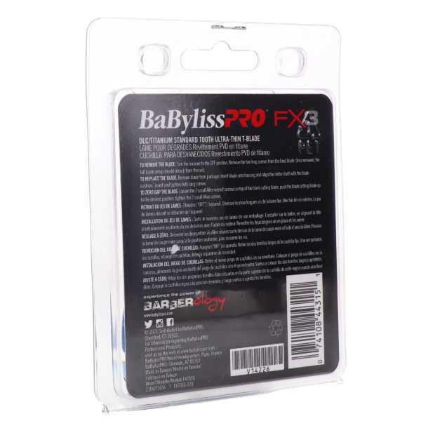 BaBylissPRO Replacement DLC/Titanium Ultra-Thin Standard-Tooth T-Blade for FX3 High Torque Trimmer