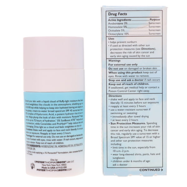 Peter Thomas Roth Water Drench Hyaluronic Hydrating Moisturizer SPF 45 0.67 oz