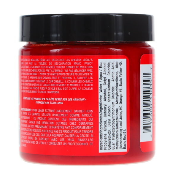 MANIC PANIC Classic High Voltage Rock N Roll Red 4 oz