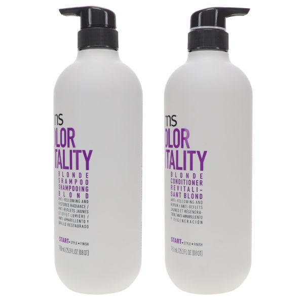 KMS Color Vitality Blonde Shampoo 25.3 oz & Color Vitality Blonde Conditioner 25.3 oz Combo Pack