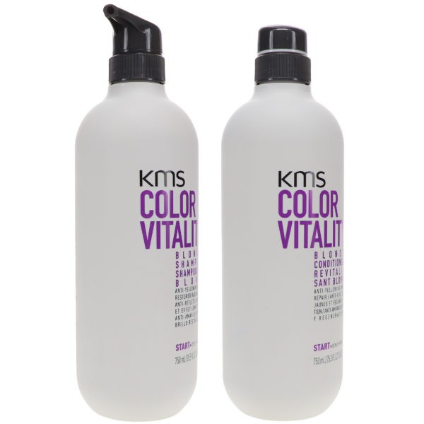 KMS Color Vitality Blonde Shampoo 25.3 oz & Color Vitality Blonde Conditioner 25.3 oz Combo Pack
