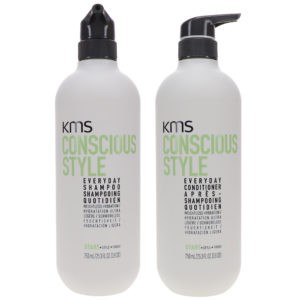 KMS Conscious Style Everyday Shampoo 25.3 oz & Conscious Style Everyday Conditioner 25.3 oz Combo Pack