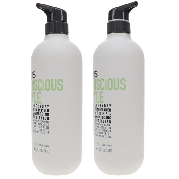 KMS Conscious Style Everyday Shampoo 25.3 oz & Conscious Style Everyday Conditioner 25.3 oz Combo Pack