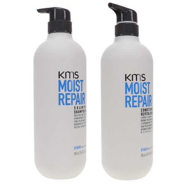 KMS Moist Repair Shampoo 25.3 oz & Moist Repair Conditioner 25.3 oz Combo Pack