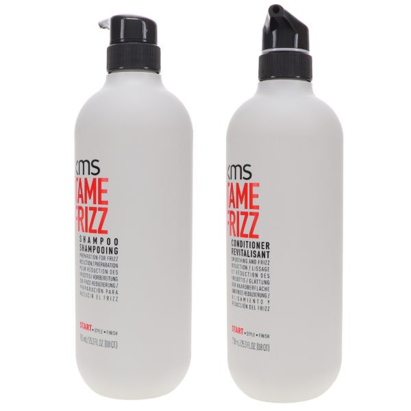 KMS Tame Frizz Shampoo 25.3 oz & Tame Frizz Conditioner 25.3 oz Combo Pack