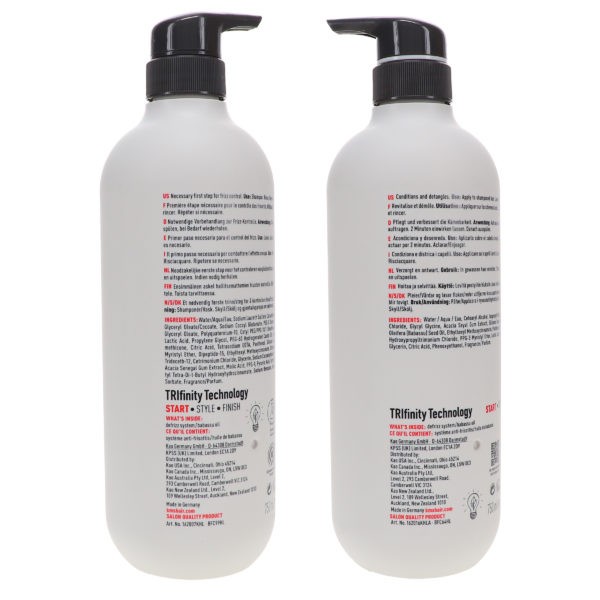 KMS Tame Frizz Shampoo 25.3 oz & Tame Frizz Conditioner 25.3 oz Combo Pack