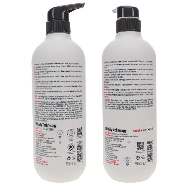 KMS Tame Frizz Shampoo 25.3 oz & Tame Frizz Conditioner 25.3 oz Combo Pack