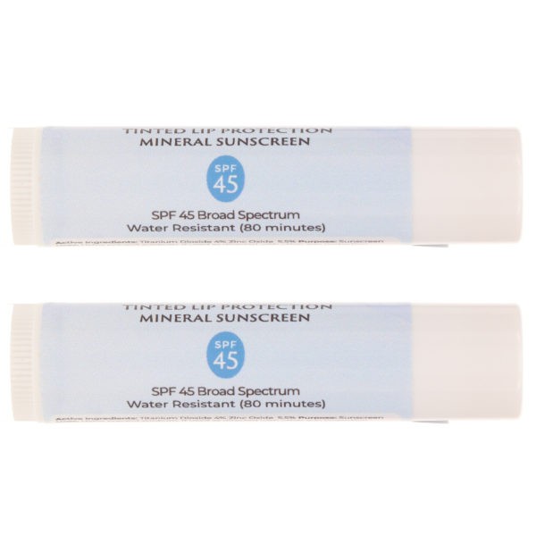 TIZO Tinted Lip Protection Mineral Sunscreen SPF 45 0.14 oz 2 Pack