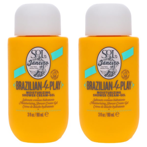 Sol de Janeiro Brazilian 4 Play Moisturizing Shower Cream-Gel 3 oz 2 Pack