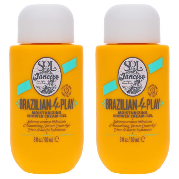 Sol de Janeiro Brazilian 4 Play Moisturizing Shower Cream-Gel 3 oz 2 Pack