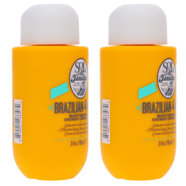 Sol de Janeiro Brazilian 4 Play Moisturizing Shower Cream-Gel 3 oz 2 Pack