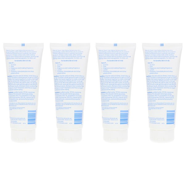 Vanicream Free & Clear Hair Styling Gel 7 oz 4 Pack
