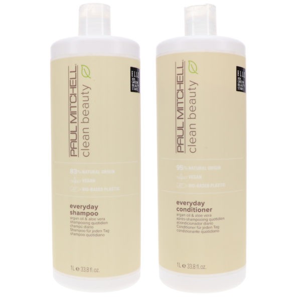 Paul Mitchell Clean Beauty Everyday Shampoo 33.8 oz & Clean Beauty Everyday Conditioner 33.8 oz Combo Pack