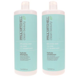 Paul Mitchell Clean Beauty Hydrate Shampoo 33.8 oz & Clean Beauty Hydrate Conditioner 33.8 oz Combo Pack
