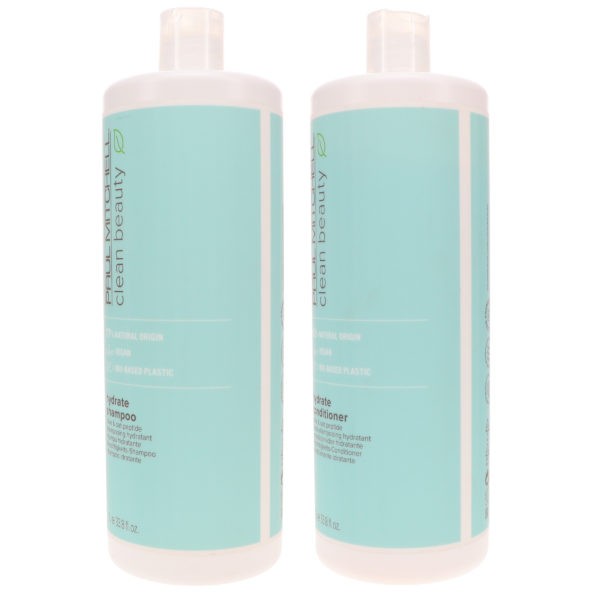 Paul Mitchell Clean Beauty Hydrate Shampoo 33.8 oz & Clean Beauty Hydrate Conditioner 33.8 oz Combo Pack