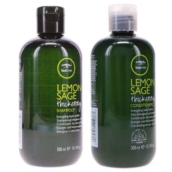 Paul Mitchell Tea Tree Lemon Sage Thickening Shampoo 10.14 oz & Tea Tree Lemon Sage Thickening Conditioner 10.14 oz Combo Pack