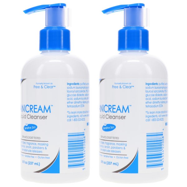 Vanicream Free and Clear Liquid Cleanser 8 oz 2 Pack