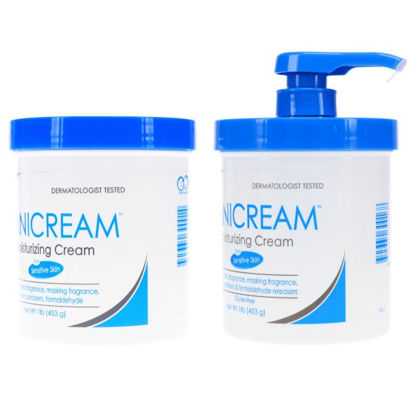 Vanicream Moisturizing Skin Cream with Pump Dispenser 16 oz & Moisturizing Skin Cream Jar 16 oz Combo Pack