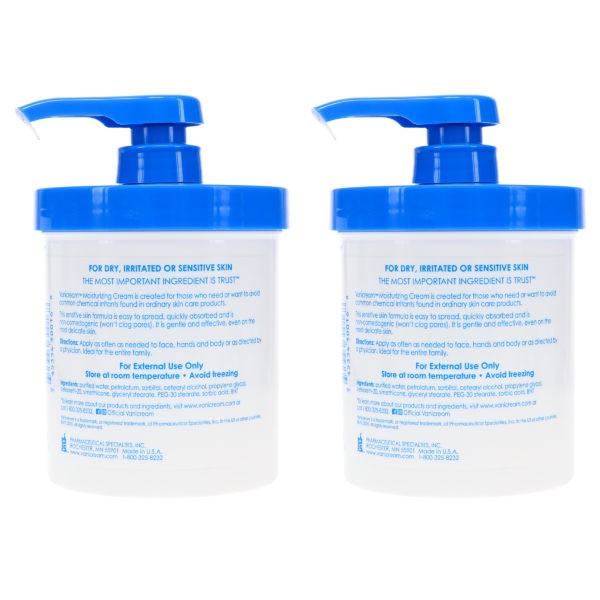 Vanicream Moisturizing Skin Cream with Pump Dispenser 16 oz 2 Pack